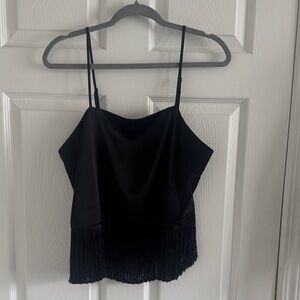 Bailey 44 Black Fringe Tank Top